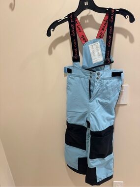 DEUX PAR DEUX Light Blue Kids Snow Overalls ski pants